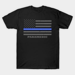 Thin White Line Flag - Paramedic Flag - EMT Flag - EMT Gift T-Shirt